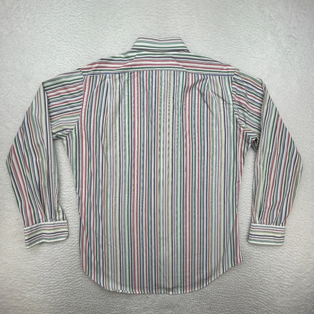 Polo Ralph Lauren Shirt Mens 15.5 34/35 Durham Multicolor Striped Vintage 90s